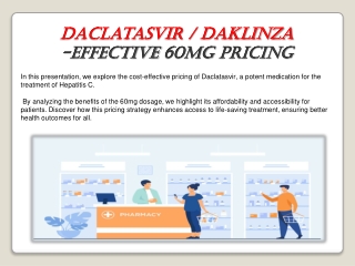 Daclatasvir-effective 60mg Pricing