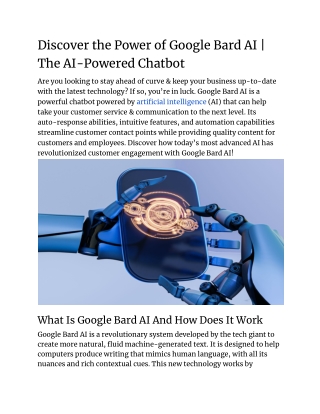 Discover the Power of Google Bard AI _ The AI-Powered Chatbot