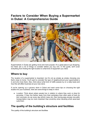 Factors to Consider When Buying a Supermarket in Dubai_ A Comprehensive Guide