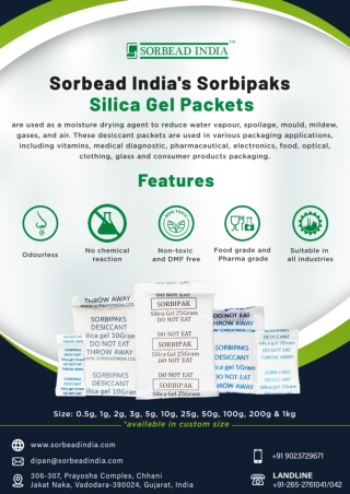 Sorbipaks Silica Gel Packets