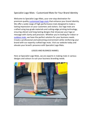 Customized Mats for Your Brand Identity