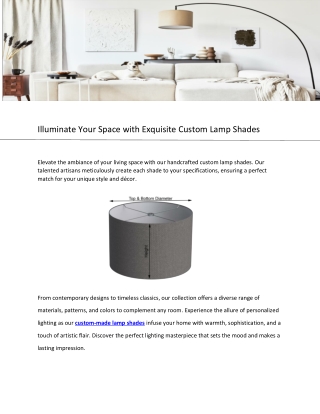 Illuminate Your Space with Exquisite Custom Lamp Shades