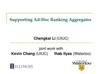 Supporting Ad-Hoc Ranking Aggregates