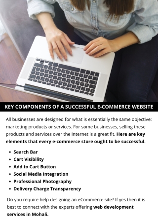 KEY COMPONENTS OF A SUCCESSFUL E-COMMERCE WEBSITE