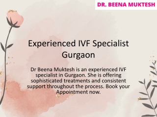 Experienced IVF Specialist Gurgaon