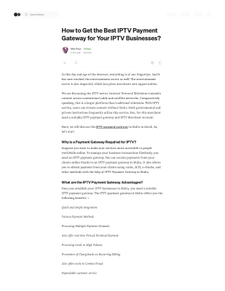 How to Get the Best IPTV Payment Gateway for Your IPTV Businesses?