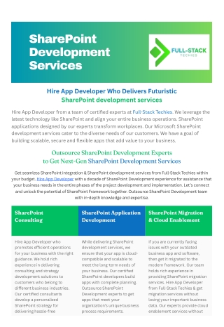 SharePoint development services