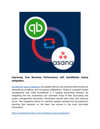 Improving Your Business Performance with QuickBooks Asana Integration