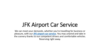JFK Airport Car Service