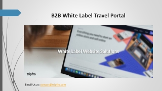 B2B White Label Travel Portal