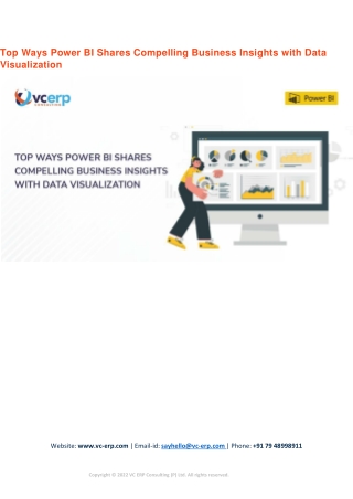 Top Ways Power BI Shares Compelling Business Insights with Data Visualization