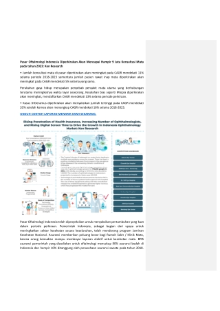 Pasar Rumah Sakit Mata Indonesia :KenResearch