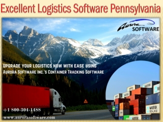Excellent Logistics Software Pennsylvania