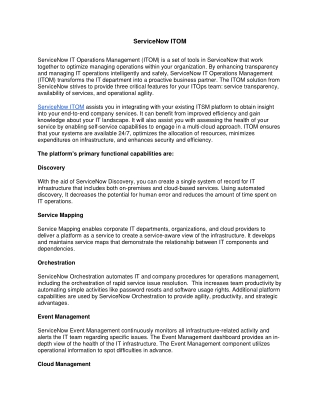 ServiceNow ITOM