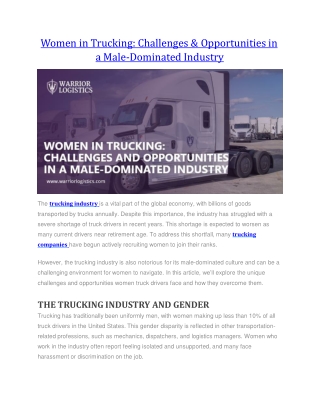 Women in Trucking