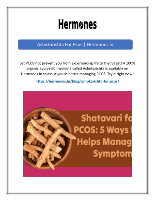 Ashokarishta For Pcos  Hermones.in