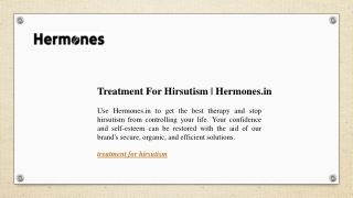 Treatment For Hirsutism | Hermones.in