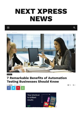 7 Remarkable Benefits of Automation Testing Businesses Should Know