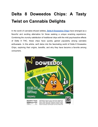 Delta 8 Doweedos Chips_ A Tasty Twist on Cannabis Delights