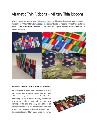 Magnetic Thin Ribbons - Military Thin Ribbons