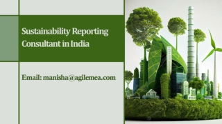 Sustainable Reporting Consulting Services by Agile Advisors