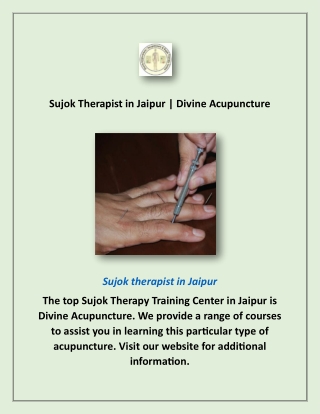 Sujok Therapist in Jaipur | Divine Acupuncture