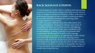 back massage london