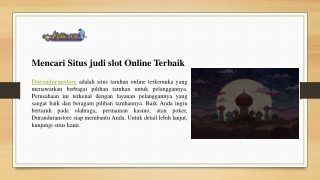 Mencari Situs judi slot Online Terbaik