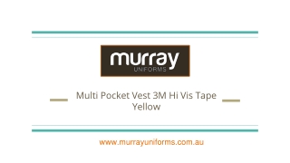 Multi Pocket Vest 3M Hi Vis Tape Yellow - www.murrayuniforms.com.au