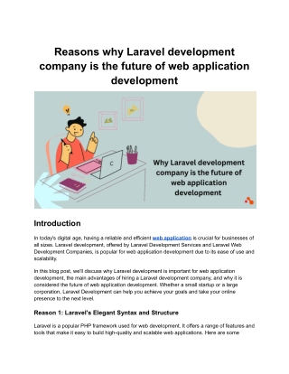Reasons why Laravel development company is the future of web app development