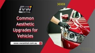 Common Aesthetic Upgrades for Vehicles