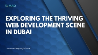 Exploring the Thriving Web Development Scene in Dubai