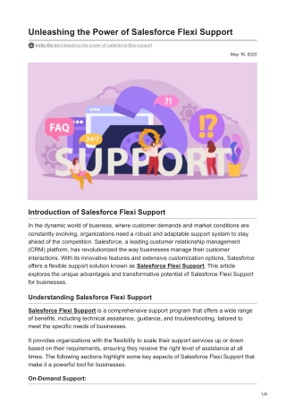 Unleashing the Power of Salesforce Flexi Support