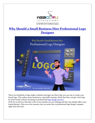 Why Should a Small Business Hire Professional Logo Designer