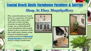 Coastal Beach Rustic Farmhouse Furniture & Interior