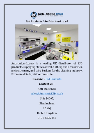 Esd Products  Antistaticesd.co.uk