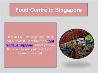 Food Centre in Singapore