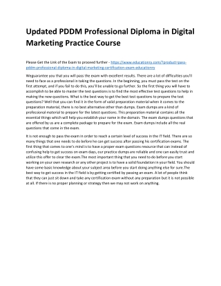 PDDM Professional Diploma in Digital Marketing