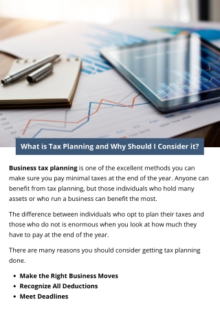 What is Tax Planning and Why Should I Consider it?