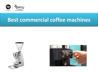 Best commercial coffee machines