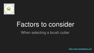 Factors to consider When selecting a Brush Cutter