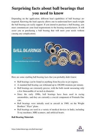 Introduction to Ball Bearings: Exploring the basic concept