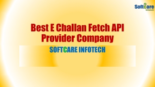 Finest Challan Pay API Service Provider - Softcare Infotech