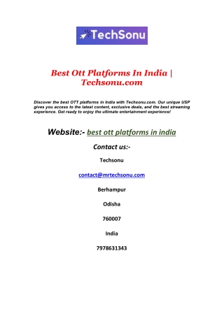 best ott platforms in india