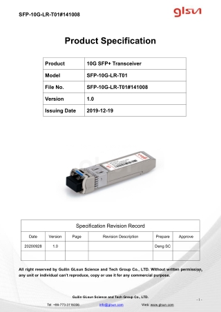 10G SFP  Transceiver