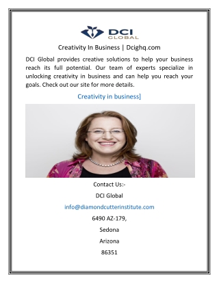 Creativity In Business  Dcighq