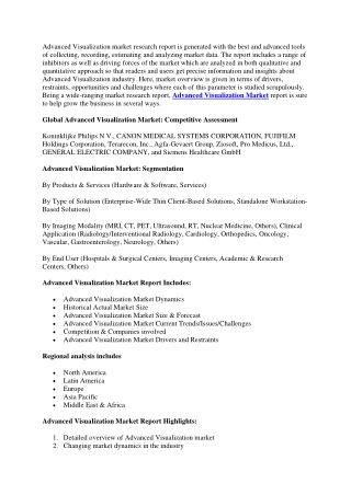 Advanced Visualization Market
