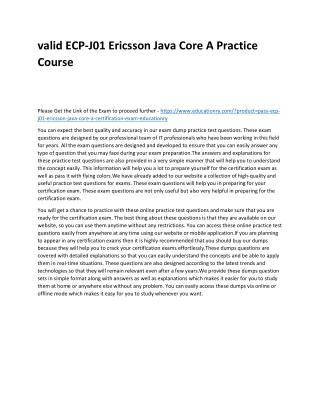 ECP-J01 Ericsson Java Core A