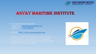 STCW Courses in Mumbai  ANVAY Maritime Institute