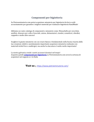 Componenti per bigiotteria